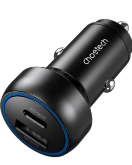 Choetech 60W Dual USB-C+ USB-A Fast Car Charger- TC0014