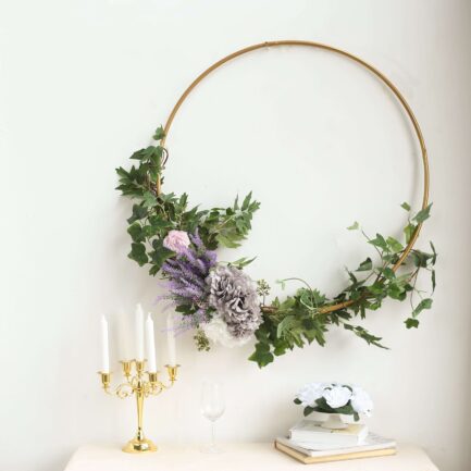 Gold Heavy Duty Metal Hoop Wreath, Floral Hoop 36"