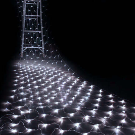 White 600 LED Fish Net Lights, Fairy String Lights With 8 Modes 20ftx10ft