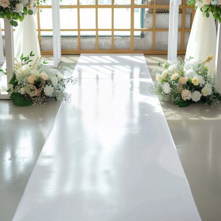 White PVC Aisle Runner 40"x100ft