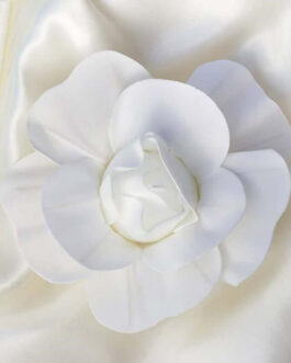 6 Pack White Real Touch Artificial Foam DIY Craft Roses 8″